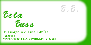 bela buss business card